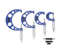 Ensemble de 4 micromètres, 0-1 pouce, 1-2 pouces, 2-3 pouces, 3-4 pouces, machiniste en alliage, outil de mesure de micromètre extérieur, haute précision, micromètres de
