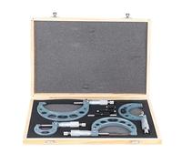 Ensemble de 4 micromètres impériaux de 0 à 4 pouces, pied à coulisse de diamètre extérieur avec clé, outil de mesure pour l'usinage, surface de mesure en carbure épaissi, comprend