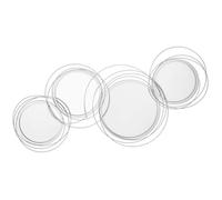 Ensemble de 4 miroirs ronds - HOMCOM - Métal argenté- 107x56x4cm - Or