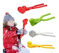 Ensemble de 4 Moules à Boules de Neige en Forme de Canard, Cœur d'amour, Pingouin, avec Poignée, Outil de Fabrication de Boules de Neige pour Enfants et Adultes, Jouets d'hiver en Extérieur