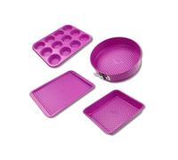 Ensemble de 4 moules - FACKELMANN - Tasty Pâtisserie - 23 à 38 cm - Fuchsia