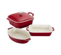 Ensemble de 4 moules p tisserie Staub Ceramics, cocotte avec couvercle, moule brownie, cerise