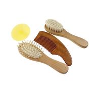 Ensemble de 4 Outils de Bain pour Enfants Kit de Brosse Et Peigne pour Éliminer Les Maux de Tête Poils Doux pour Les Tout-petits