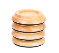 Ensemble De 4 Patins De Pieds De Piano Antidérapants, Sous-verres En Bois, For Pianos Droits En Bois Dur(Wood Color)