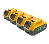 Ensemble De 4 PATONA Batterie DeWalt DCB184 18V XR 5.0Ah