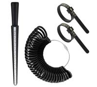 Ensemble de 4 Pièces Baguier Professionnel - Outil de Mesure de Taille de Doigt pour Bagues - Guide des Tailles EU, US, UK - Mesure Doigt Précise pour Bijoutiers et Particuliers