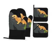 Ensemble de 4 pièces de cuisson WHJSSF Pangolin Under The Falaise - Isolation thermique et anti-brûlure - Pour la cuisine et le barbecue en plein air