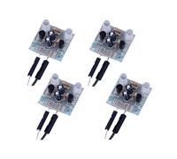 Ensemble de 4 PièCes Kit de Bricolage Flash LED 5Mm Kit de DéMarrage éLectronique Kit de Formation D'Apprentissage des CompéTences de Soudage de