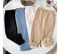 Ensemble de 4 pièces LMoss Kids pour jeunes garçons, style décontracté d'académie, pantalon long ample et confortable avec boutons et poches, polyvalent pour l'extérieur, les vacances, les fêtes, l'éc