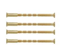 Ensemble de 4 pièces or M4 poignée de porte traversant vis de fixation et manchon pour UPVC Windsor poignée de porte Kit bouton de verrouillage autre laiton