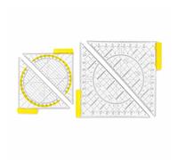 Ensemble de 4 Pièces Triangles,Equerre Ecole Grands Petits avec Poignée, Équerre Scolaire, Triangles Géométriques pour Apprendre Dessiner Concevoir (B)