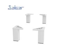 Ensemble de 4 pieds 100 mm BLANC MAT - SALGAR 83817