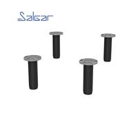 Ensemble de 4 pieds 100 mm Noir - SALGAR 97250