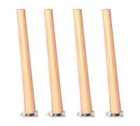 Ensemble de 4 Pieds de Meubles Coniques et inclinés en Bois Massif, de Remplacement pour Armoire, Meuble TV ou Table de Chevet, Hauteur 70 cm (27,5 po).