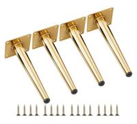 Ensemble de 4 Pieds de Meubles réglables dorés, Supports Coniques en métal de 55 cm (21,65 po) pour canapé, Table, lit, Meuble TV ; Une Touche d'élégance pour Une décoration intéri