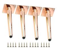 Ensemble de 4 Pieds de Meubles réglables en métal doré Rose, 55 cm (21,65 po), Forme Conique, pour canapé, Table, lit, Armoire et Meuble TV. Élégants et faciles à Installer. Décora