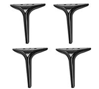 Ensemble De 4 Pieds De Meubles Triangulaires, Pieds De Canapé Triangulaires En Métal À Motif Diamant, Pieds De Rechange En Fer Pour Armoire, Buffet, Table Basse, Canapé, Faute.Black-15cm/5.9in