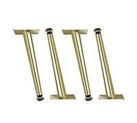 Ensemble de 4 pieds de table réglables - Pieds de meubles noirs/dorés pour projets de bricolage, pieds d'armoire et de canapé étanches, hauteur de 10 pouces, parfaits pour les lits, les bure