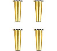 Ensemble de 4 pieds pour meubles en métal Pied conique pour meubles, Alliage d'aluminium Finition nickel brossé Socle de canapé Pieds de canapé réglables en acier inoxydable (or sable/arg