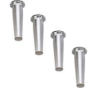 Ensemble de 4 pieds pour meubles en métal Pied conique pour meubles, Alliage d'aluminium Finition nickel brossé Socle de canapé Pieds de canapé réglables en acier inoxydable (or sable/arg