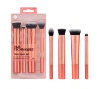 Ensemble de 4 pinceaux de maquillage pour le visage Real Techniques, pour le correcteur, le fond de teint, le contour et la poudre de finition. Pinceaux de maquillage pour le mélange, le lissage et la