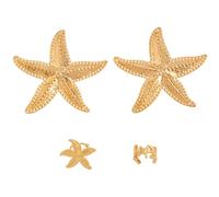 Ensemble De 4 Pinces À Oreilles Pour Femmes, Boucles D'Oreilles De Vacances À La Plage, Boucles D'Oreilles En Forme D'Étoile De Mer, Accessoires De Voyage, Cadeaux De Fête D'Anniversaire.