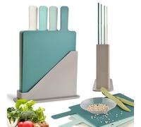 Ensemble de 4 planches à découper avec support et planches à découper en plastique, planches à pain durables de qualité supérieure for fruits, légumes et aliments cuits