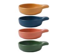 Ensemble de 4 plats à sauce en céramique, bols à condiments de la taille d'une paume, assiettes à sauce soja et à collation polyvalentes