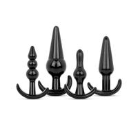 Ensemble de 4 Plugs Anaux - Noir