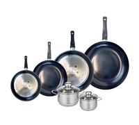 Ensemble de 4 Poêles de cuisson 20, 24, 28 et 32 cm et 2 faitouts 12 et 14 cm Prima Brillant Elo