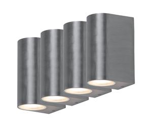 Ensemble de 4 RGB LED ALU Up Down Appliques Murales Façade Patios Lampes Extérieures Dimmable Télécommande