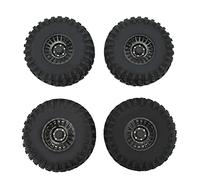 Ensemble de 4 roues pour crawler RC, pneus de voiture RC avec moyeu en alliage d’aluminium, pneu en caoutchouc de 2,2 pouces pour SCX10, RR10, Wraith, Traxxas - pneus