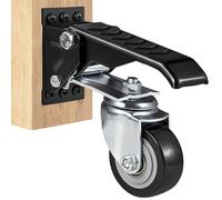 Ensemble de 4 roulettes d'établi, 165 lb, 2.5 pouces, roue abaisseur rétractable montée sur le côté, pivotante à 360 ° for équipement Table