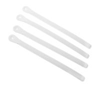 Ensemble De 4 Sangle de Ski Réglable Blanche pour Fixations de Snowboard, | Métal et PVC, Boucle à Insert, Serrage Rapide et Libération Aisée, avec Vis pour Skieurs Adultes