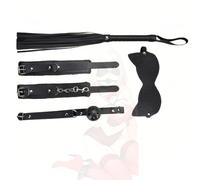 Ensemble de 4 sangles de soutien pour yoga en cuir noir texturé, combinaison d'accessoires multifonctionnels avec design sportif ajustable pour stabiliser les postures