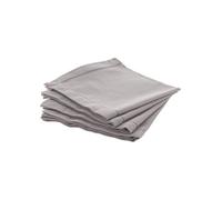 - Ensemble de 4 serviettes de table CHAMBRAY - 40 x 40 cm - Gris clair - Chambray