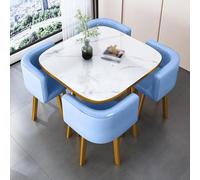 Ensemble de 4 tables de salle à manger carrées pour 4 meubles modernes et minimalistes peu encombrants - Table et chaises pratiques pour les petits espaces - Café, cuisine, salle de réunion, maison