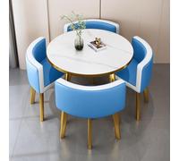 Ensemble de 4 tables de salle à manger carrées pour 4 meubles modernes et minimalistes peu encombrants - Table et chaises pratiques pour les petits espaces - Café, cuisine, salle de réunion, maison