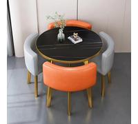 Ensemble de 4 tables de salle à manger carrées pour 4 meubles modernes et minimalistes peu encombrants - Table et chaises pratiques pour les petits espaces - Café, cuisine, salle de réunion, maison