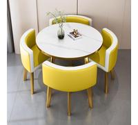 Ensemble de 4 tables de salle à manger carrées pour 4 meubles modernes et minimalistes peu encombrants - Table et chaises pratiques pour les petits espaces - Café, cuisine, salle de réunion, maison
