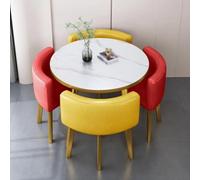 Ensemble de 4 tables de salle à manger carrées pour 4 meubles modernes et minimalistes peu encombrants - Table et chaises pratiques pour les petits espaces - Café, cuisine, salle de réunion, maison