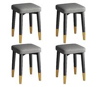 Ensemble de 4 tabourets de bar empilables avec coussins de chaise, tabourets en métal colorés avec assise rembourrée, patins antidérapants et sans dossier. Parfait pour les repas à la maison et les pe