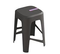 Ensemble de 4 tabourets en Plastique empilables pour la Maison de Cuisine Bistro Office Portable Tabouret de Bar carré arrière Portable avec Tapis de Pied sans Glissement. Innovate