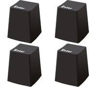 Ensemble De 4 Tabourets en Plastique Empilables, Tabouret De Bar Carré, Tabourets Empilables, Tabouret sans Dossier, Chaises Space Savig Diig pour Bar, Kitche, Salle De Ville, Bureau, Black Four