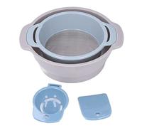 Ensemble de 4 Tamis à Pollen, Tamis à Pollen, Bol à Canna vec Tamis, Tamis à Farine, Plateau à Garniture Empilable, Tamis Alimentaire, Plateau à Garniture avec Filet pour la