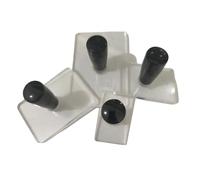 Ensemble de 4 tampons transparents, idéal pour la fabrication de cartes de scrapbooking et les activités éducatives, poignée en acrylique et base en silicone, tampon artistique transparent