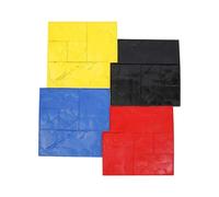 Ensemble de 4 Tapis à tamponner en béton, 61 x 61 cm, Imitation Ardoise, Texture réaliste pour Murs et sols.