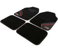 Ensemble de 4 Tapis Red Bull Racing en PVC et Tapis Noir/Rouge pour Voitures, Confortables et résistants à la saleté, Dimensions 66,5 cm x 45 cm