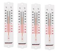 Ensemble de 4 Thermomètres d'intérieur et d'extérieur plastique Fackelmann Tecno