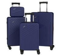 Ensemble de 4 valises rigides en ABS, comprenant des valises de tailles S, M, L et XL, équipées d'une poignée rétractable en gel et de 4 roues à roulement fluide ; valises de voyage durables et légère